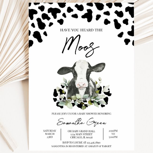 Invitation Avez-vous entendu les meuglements Baby Shower (Créateur téléchargé)