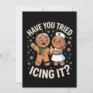 Invitation Avez-Vous Essayé de Glacer le Pain d'Épice de Noël