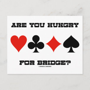 Invitation Avez-vous faim pour le pont ? (Quatre cardent des