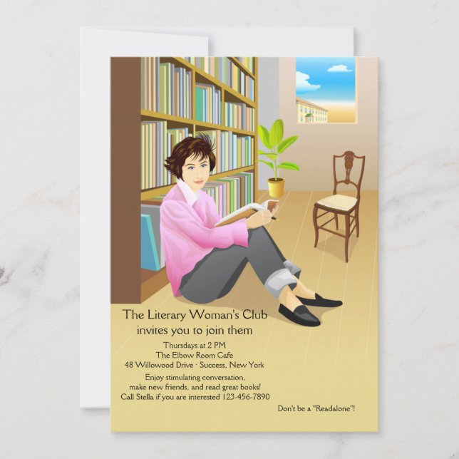 Invitation avide de club de lecture de lecteur (Devant)