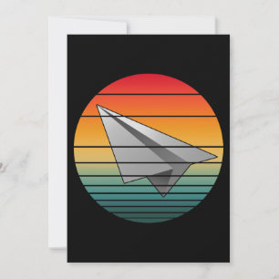 Invitation Avion en papier vintage