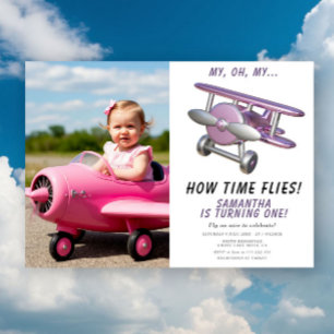 Invitation Avion Oh Mon Temps Passe Voyage Premier Anniversai