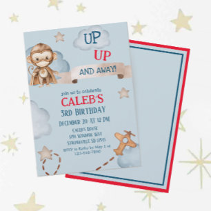 Invitation Avion Pilote En Avance Et En Voie Anniversaire