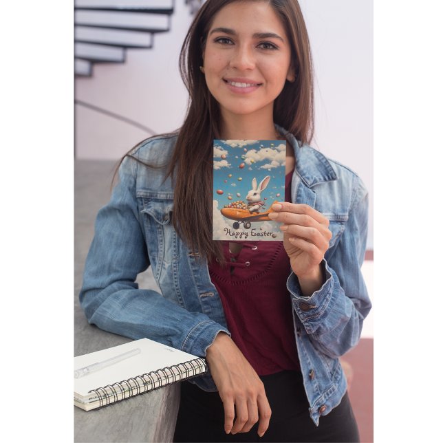 Invitation Avion Pilote Lapin de Pâques Joyeuses (Créateur téléchargé)