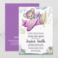 Avion Teddy Bear | Baby shower virtuel