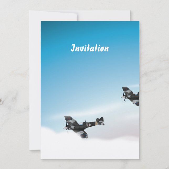Invitation Avions anciens (Devant)