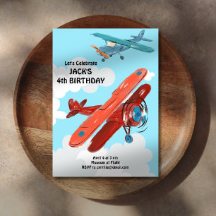 Invitation Avions Enfant Anniversaire
