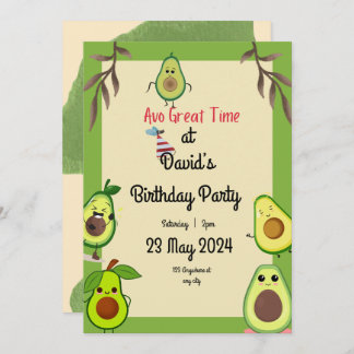 Invitation "Avo-Celebrate ! Anniversaire Bash"