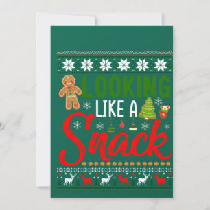 Invitation Avoir l'air d'un encas Drôle de cookie de Noël lai