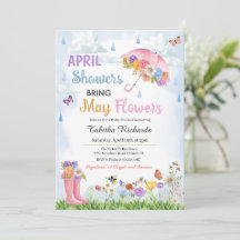 Avril Douches Apportent Mai Fleurs Baby shower de
