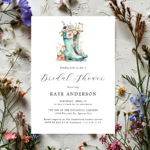 Invitation Avril Douches Fête des mariées Jardin Floral