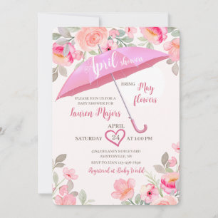 Invitation Avril Douches Parapluie Douche