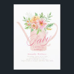 Invitation Avril Fleurs L'arrosage peut Baby shower Invitatio<br><div class="desc">Avril Fleurs L'arrosage peut Baby shower Invitation</div>