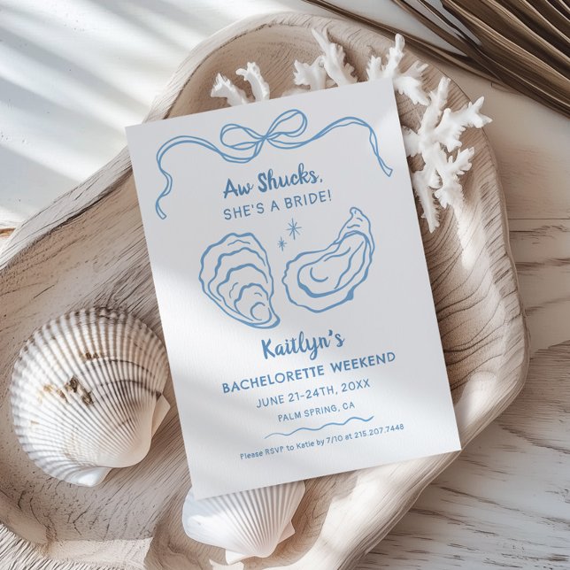 Invitation Aw Shucks She's A Bride Bachelorette Week-end (Créateur téléchargé)
