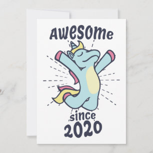 Invitation Awesome depuis 2020 - Anniversaire de enfant Unico