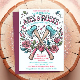 Invitation Axes et Roses - Ax Throwing Bachelorette Party