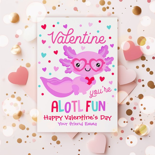 Invitation Axolotl Vous êtes Alotl Fun Valentine Classroom Ca (Créateur téléchargé)