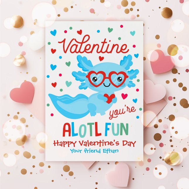Invitation Axolotl Vous êtes Alotl Fun Valentine Classroom Ca (Créateur téléchargé)