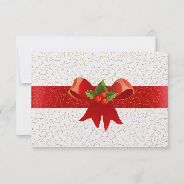 Invitation Ayez un joyeux dîner de Noël (Dos)