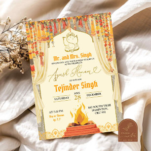 Invitation Ayush Homam Cérémonie indienne du berceau de bébé