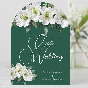 Invitation Azalées de mariage organiques Fleurs forestières v