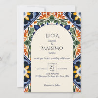 Azulejo bleu Talavera vintage mariage mexicain