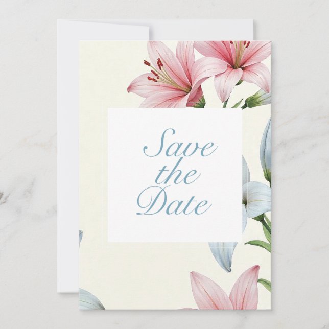 Invitation Azure Bloom V01 (Devant)