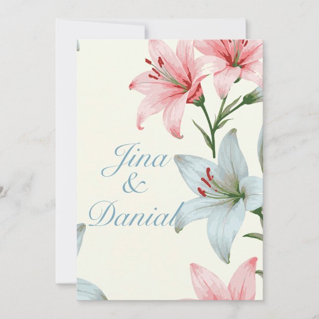 Invitation Azure Bloom V03 (Devant)