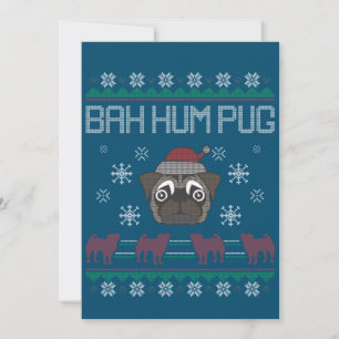 Invitation Ba Ham Pug Pugly Christmas Ugly Christmas Sweater