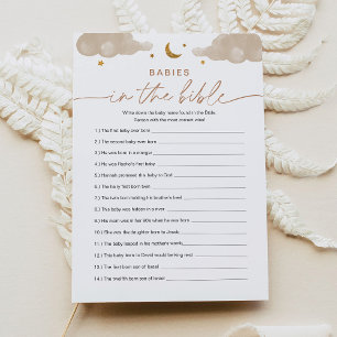 Invitation Babies Dans La Bible Twinkle Star Baby shower Jeu