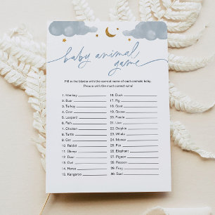 Invitation Baby Animal Game Twinkle Little Star Baby shower