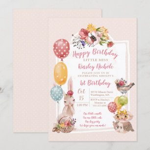 Invitation Baby Animals Petite Pois Fête d'anniversaire