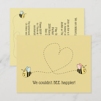 Invitation Baby Bee Boy Et Girl Twins