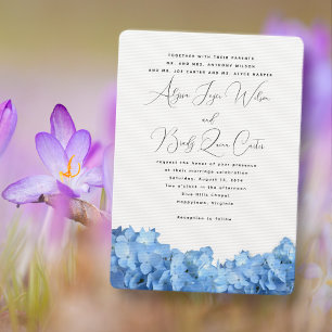 Invitation Baby Blue Hydrangea Personnalisé Mariage Invitatio