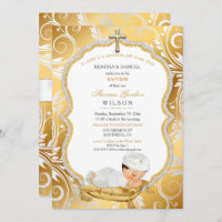 Baby Boy Baptism Christening Gold Cross