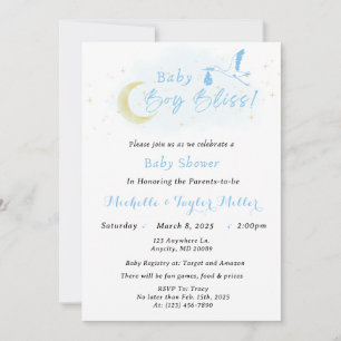 Invitation Baby Boy Bliss Stork Livraison spéciale