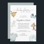 Invitation Baby Boy Blue Boho Aquarelle Baby shower Par Mail<br><div class="desc">Baby Boy Blue Boho Aquarelle Baby shower Par Mail Invitation</div>