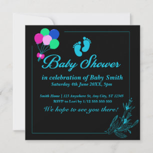 Invitation Baby Boy Cute Baby shower