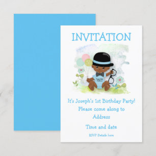 Invitation Baby Boy Première fête d'anniversaire