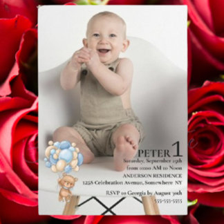 Invitation Baby Boy’s 1st Birthday
