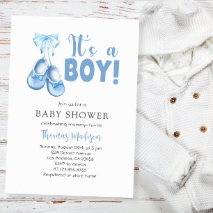 Invitation Baby Boy Shower C'est un Garçon Bleu
