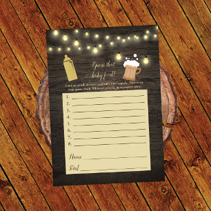 Invitation Baby Brewing Gold Devinez The Baby Food Shower Gam