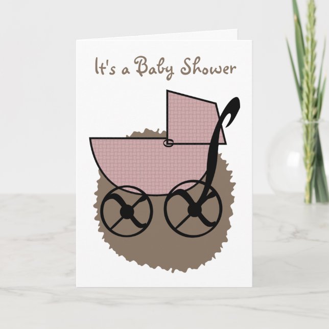 Invitation Baby Buggy Card (Devant)