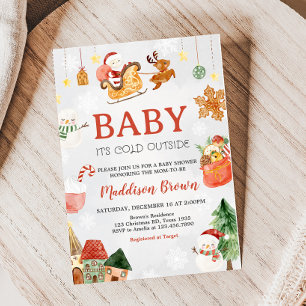 Invitation Baby de Noël Il fait froid dehors Baby shower