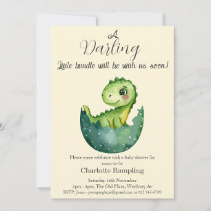Invitation Baby Dino sur le Baby shower de Cornflower Invitat