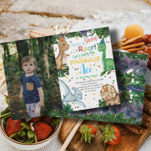 Invitation Baby Dinosaur fête d'anniversaire   Stomp Chomp Ro