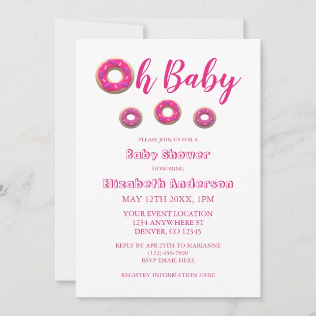 Invitation Baby Donut (Devant)