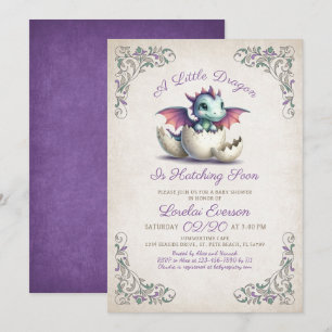 Invitation Baby Dragon Douche