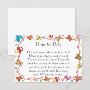 Invitation Baby Elements Baby showers Livres Pour Baby Card