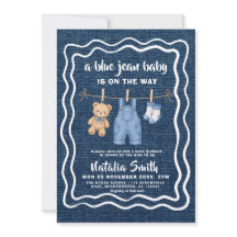 Baby en Jean Bleu Baby Shower